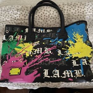 L.A.M.B. Vibrant Splash Tote Bag